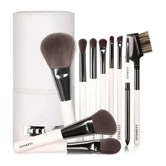 Coringco Ash Brown Professional 10 Brush Set for Artists - Makeup Brush Sets