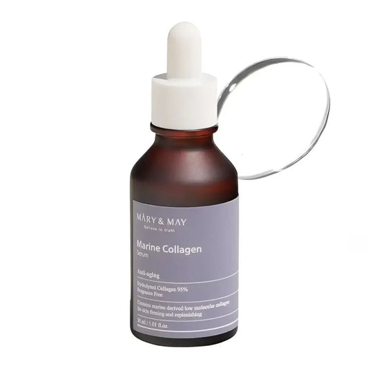 Mary&May Marine Collagen Serum 30ml for Youthful Skin Hydrating Formula - 30ml