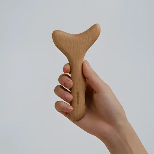SENNOK Multi Bbul Guasha Natural Wood Facial Tool - Gua Sha Massager