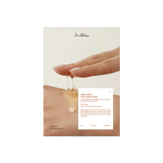 Dr Althea Vita Glow Sheet Mask 28g 4 Pack Hydration Boost - Facial Mask