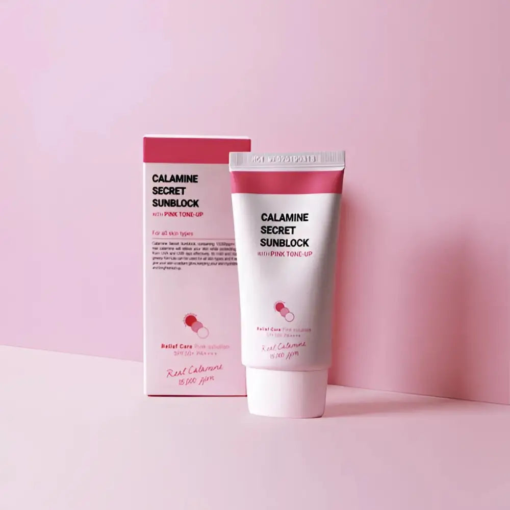 K Secret Calamine Secret Sunblock With Pink Tone Up SPF50 PA++++ 50ml - Sun Cream