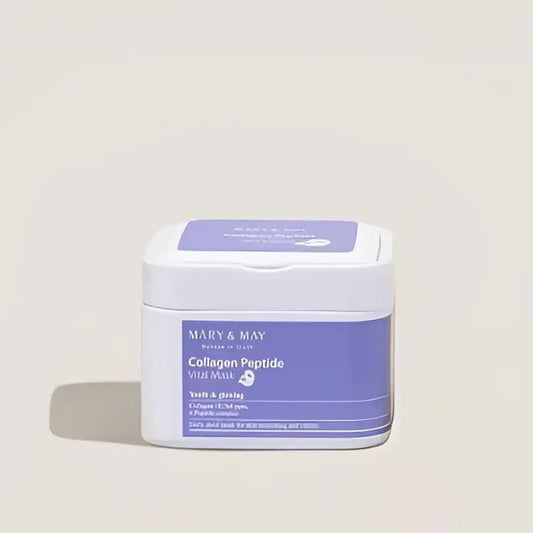 Mary&May Collagen Peptide Vital Mask 30EA 400g Pack for Youthful Skin - 30ea