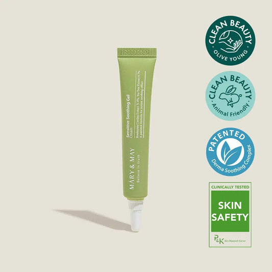 Mary And May Sensitive Soothing Gel Cream 12g Miniature Soothes Skin for Irritated Skin - 12g