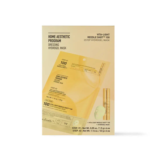 Vita Light Reedle Shot 100 Hydrogel Mask 2 Step Brightening - 4ea